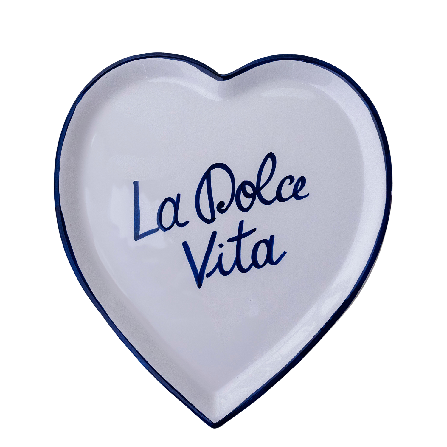 Set de 4 grandes assiettes en coeur
