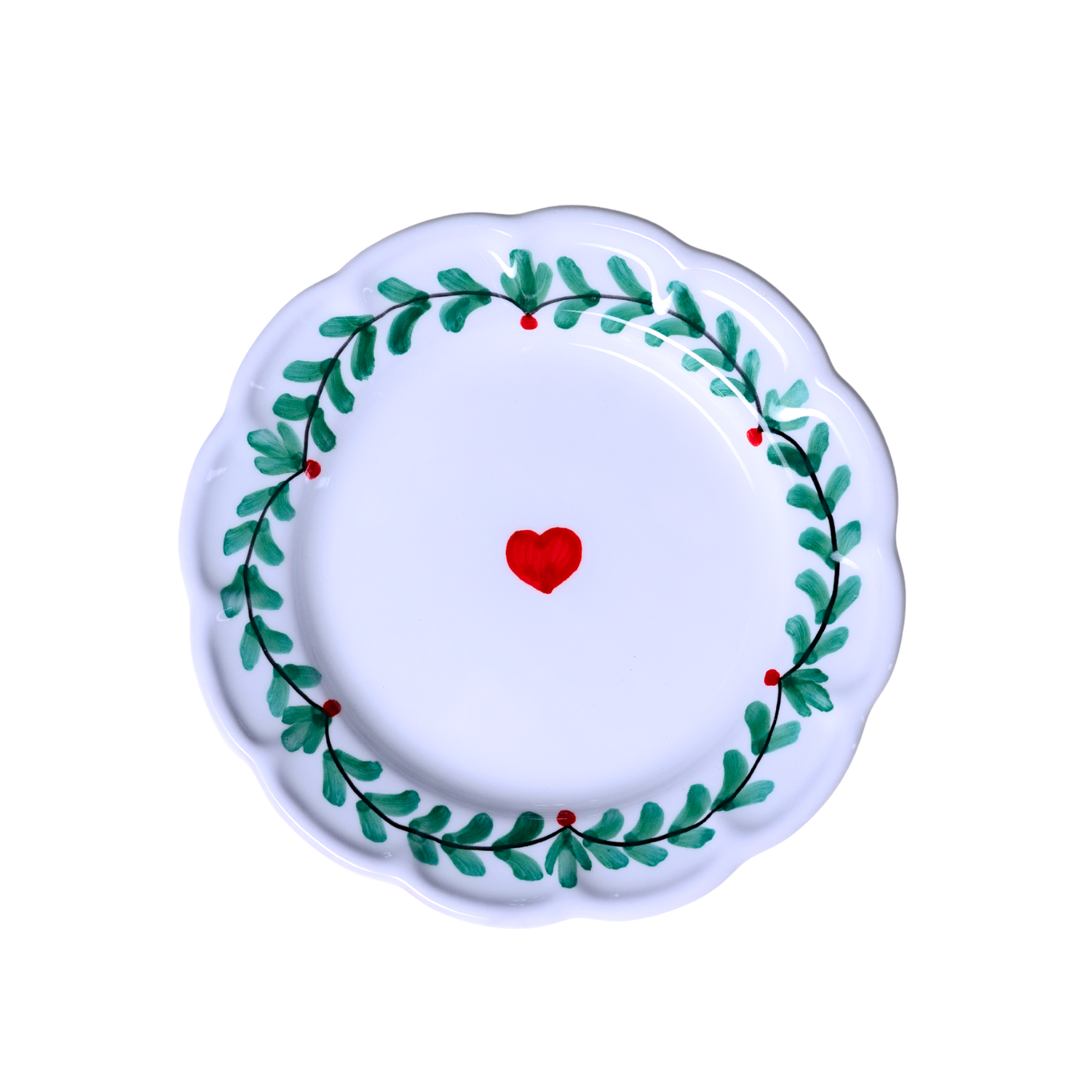 Large Amalfi Amare Green Stripe Plate
