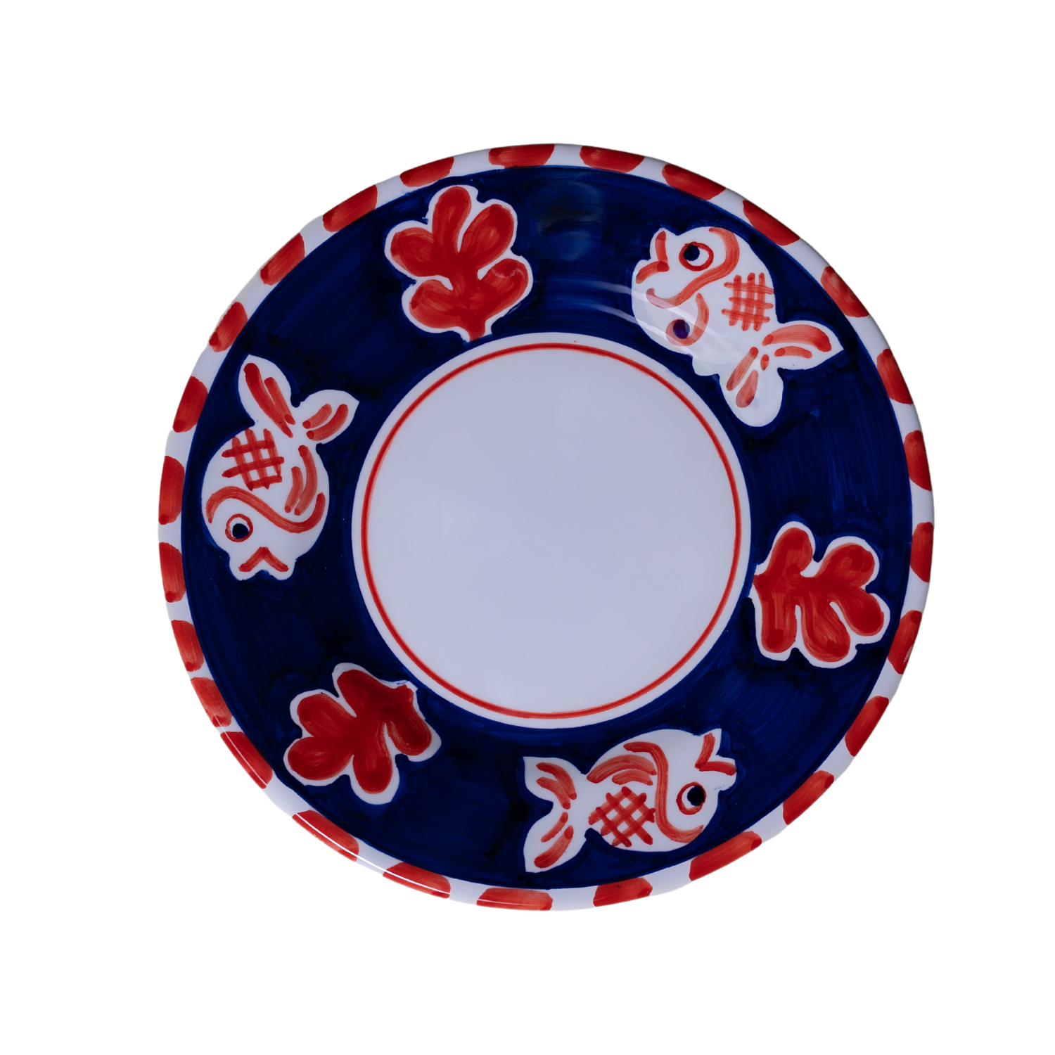 Moyenne assiette Positano Poisson bleue 20 cm