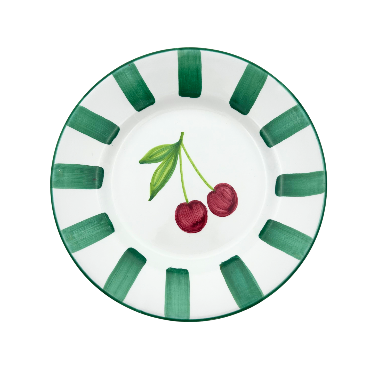 Piattino Amalfi con strisce rosse