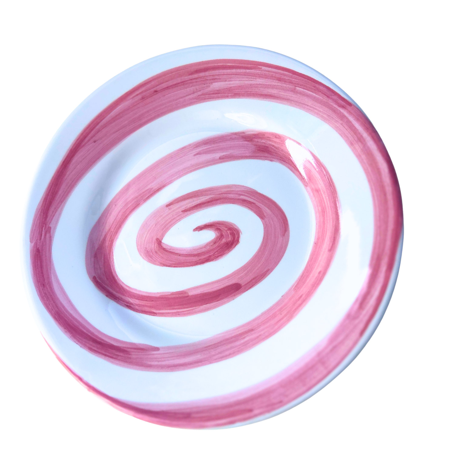 Venezia deep plate with red polka dots