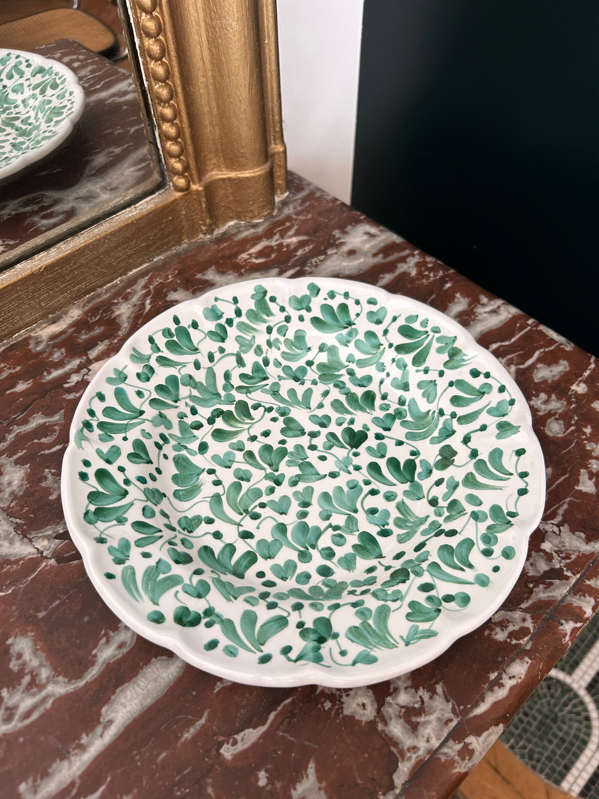 Piattino Amalfi con strisce rosse