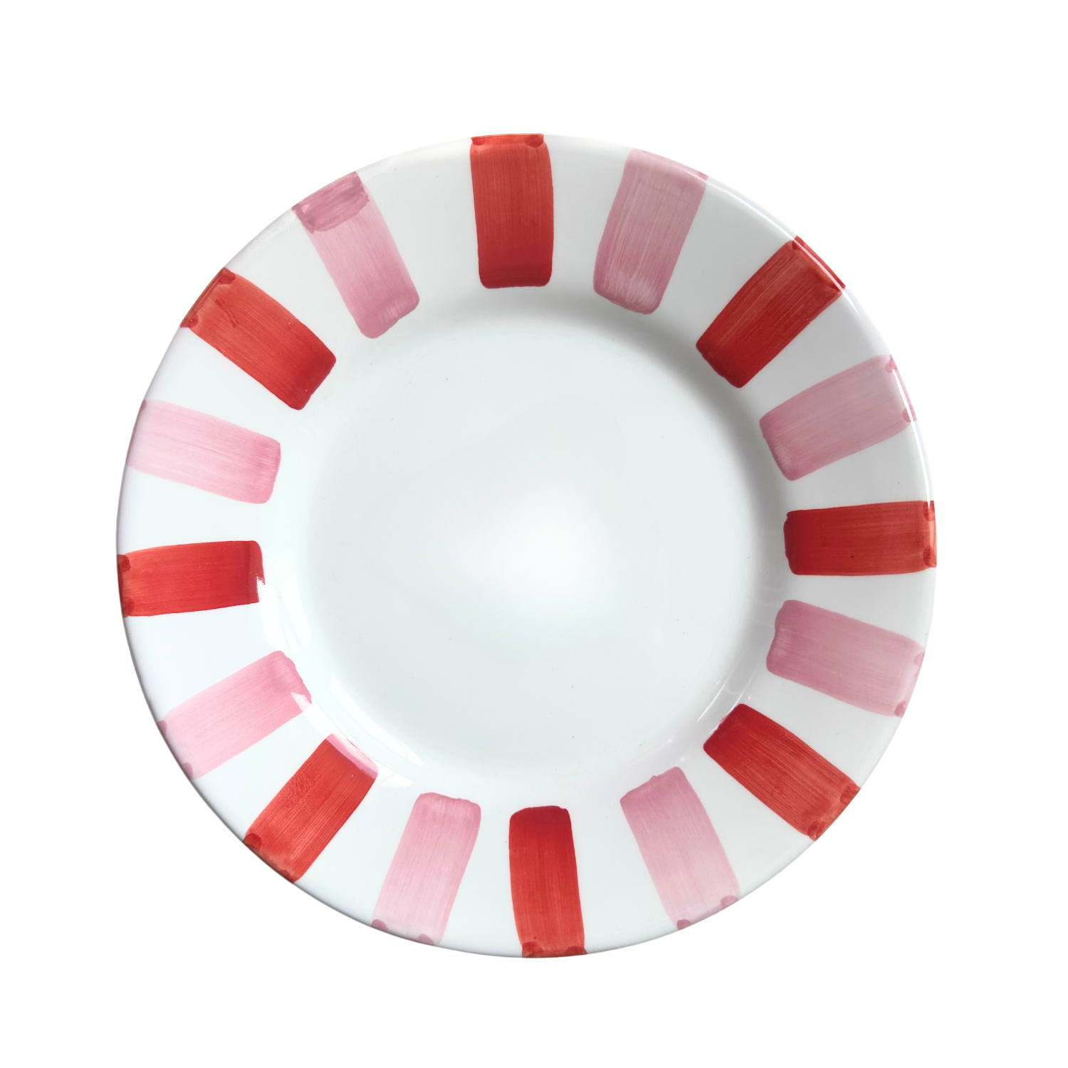 Piattino Amalfi con strisce rosse
