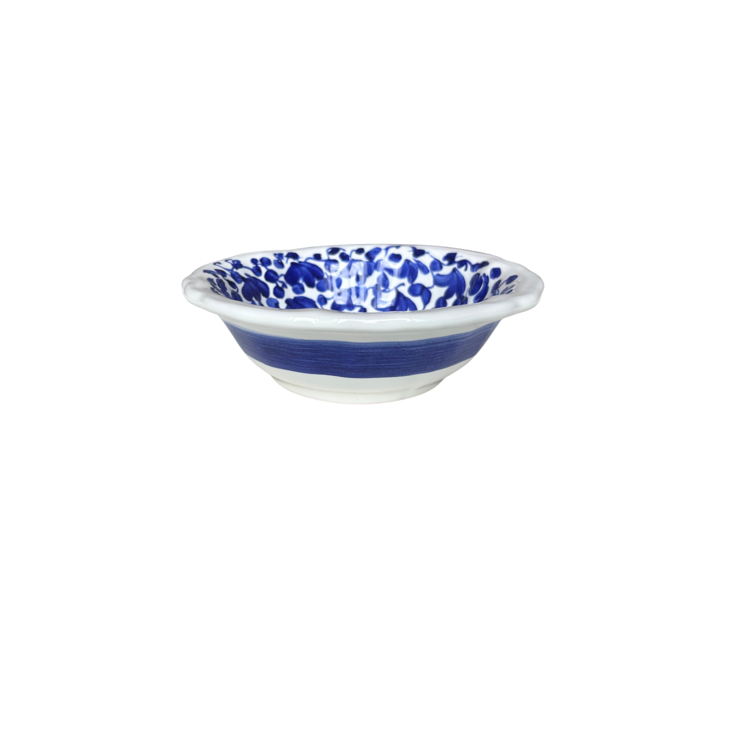 Small Amalfi plate with red stripes