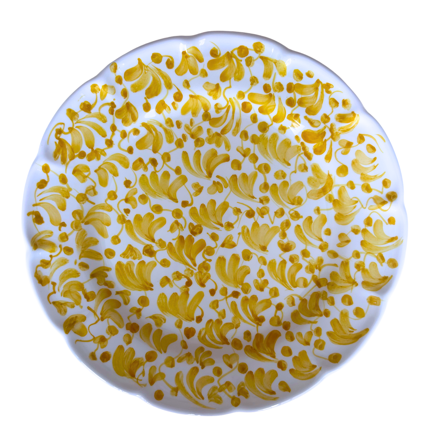 Small Amalfi plate with red stripes