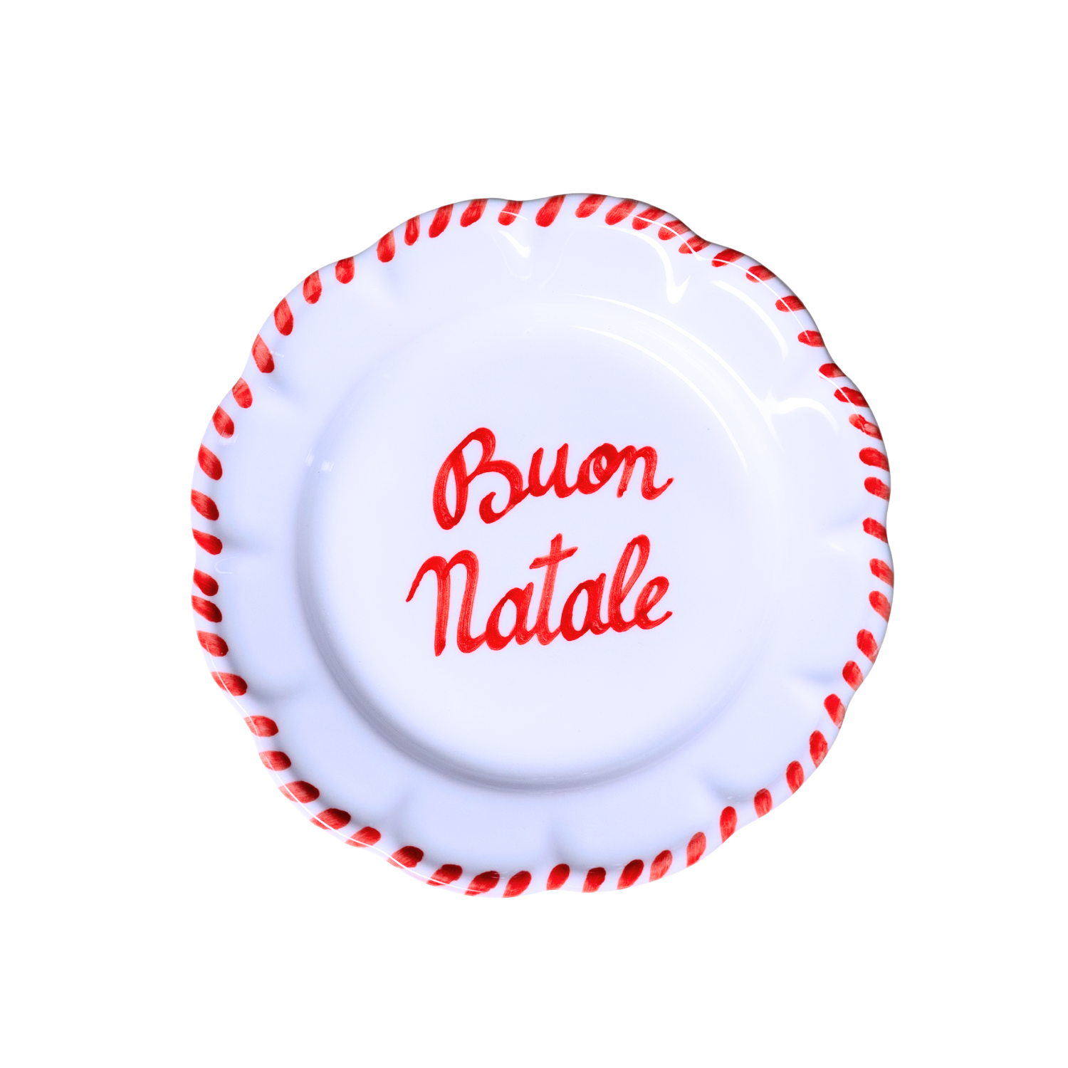 Large Amalfi Amare Green Stripe Plate