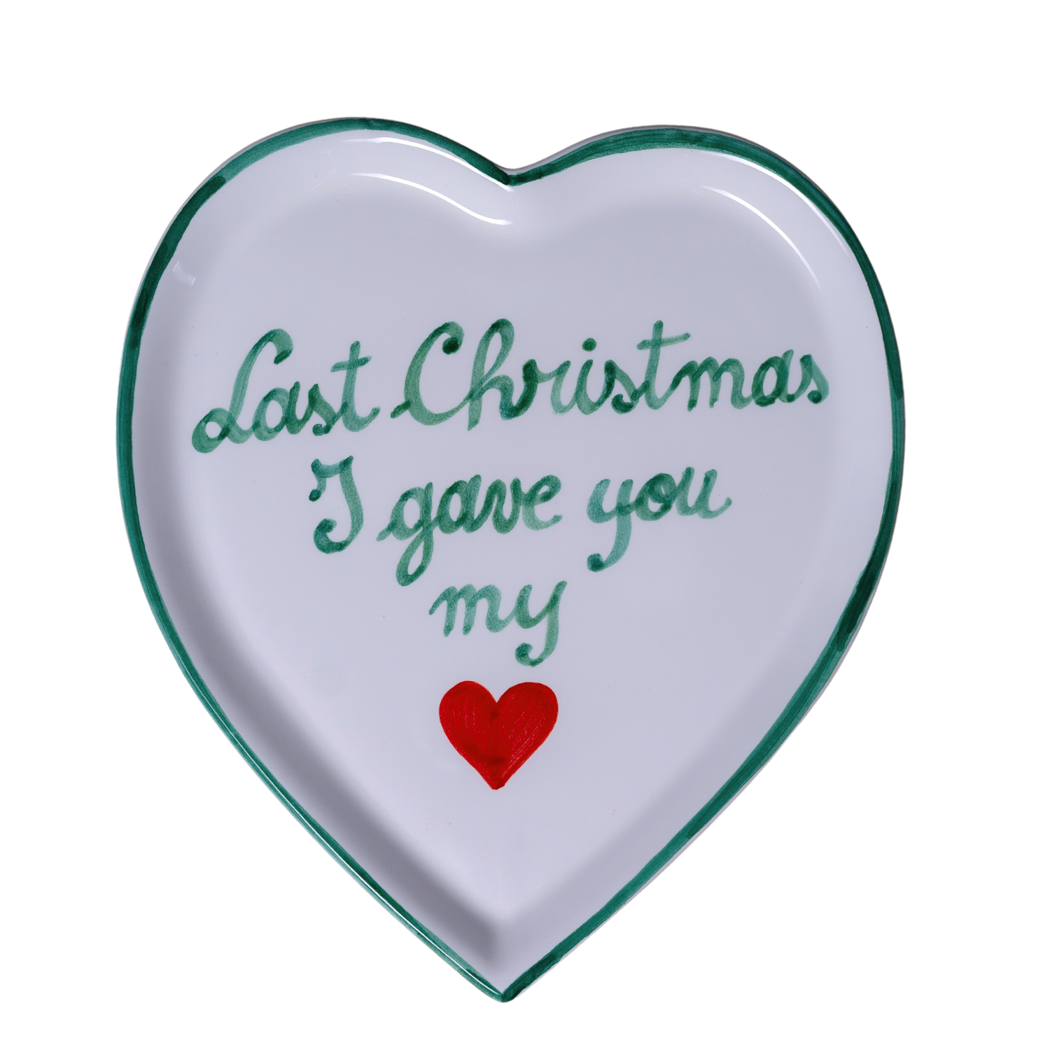 Assiette coeur Last Christmas I gave you my heart