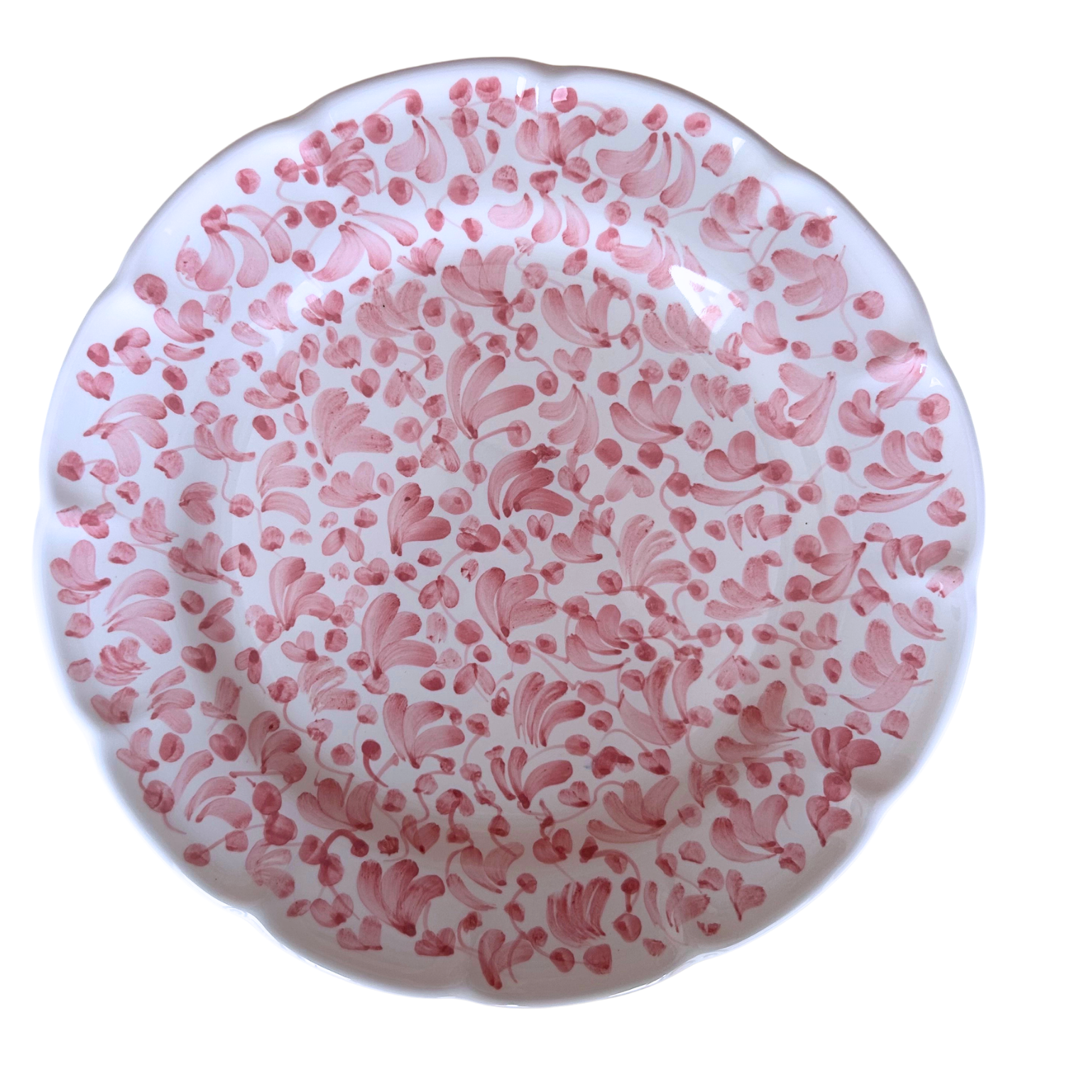 Small Amalfi plate with red stripes