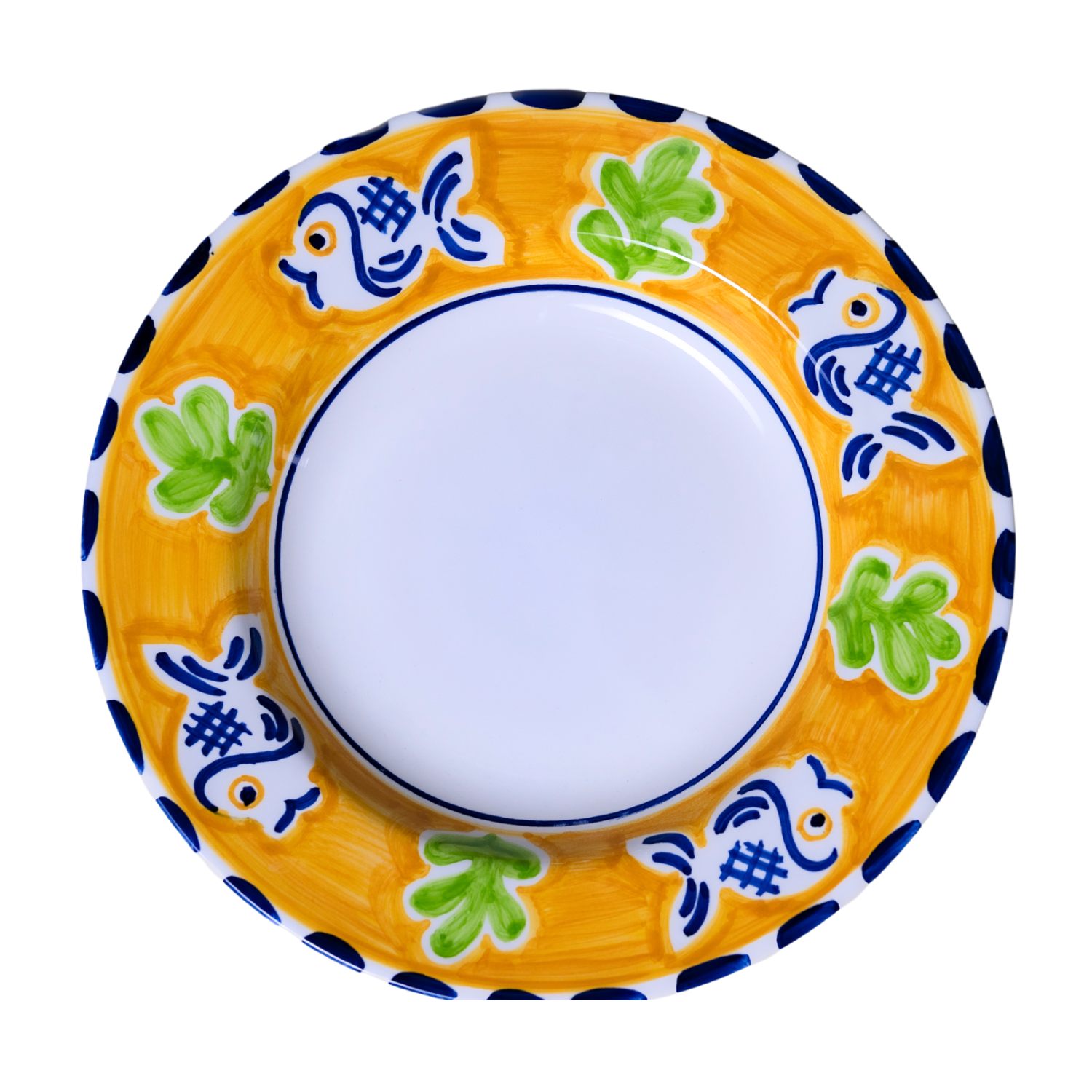 Assiette creuse Positano Poisson jaune