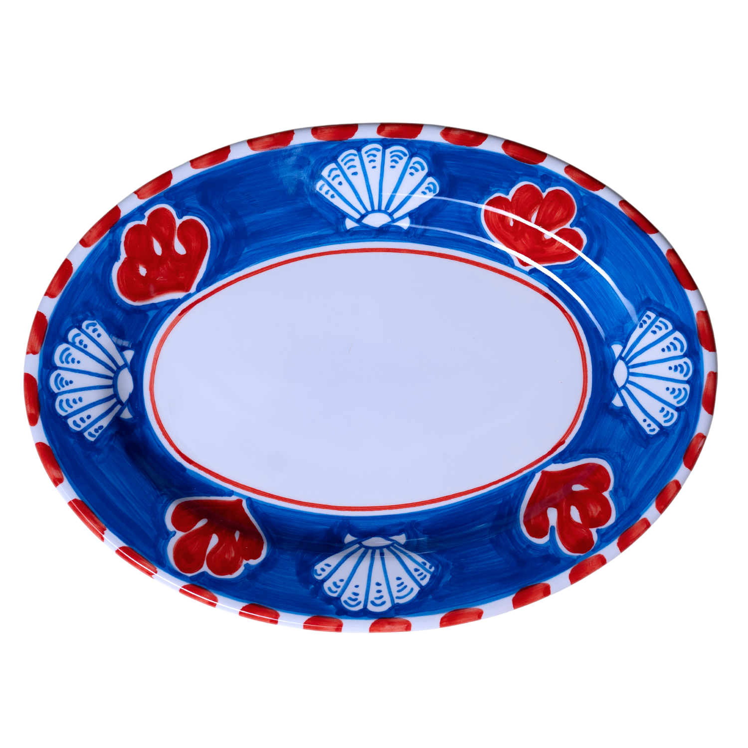 Plat de service ovale Positano conchiglia