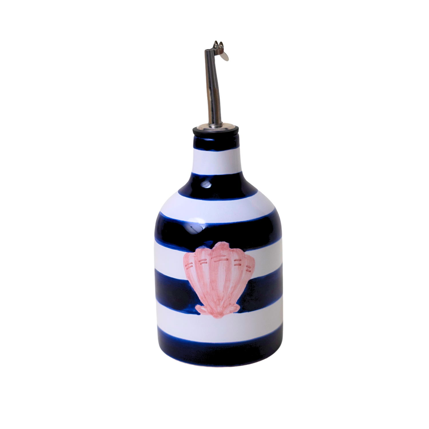 Huilier Amalfi rayure bleue et coquillage