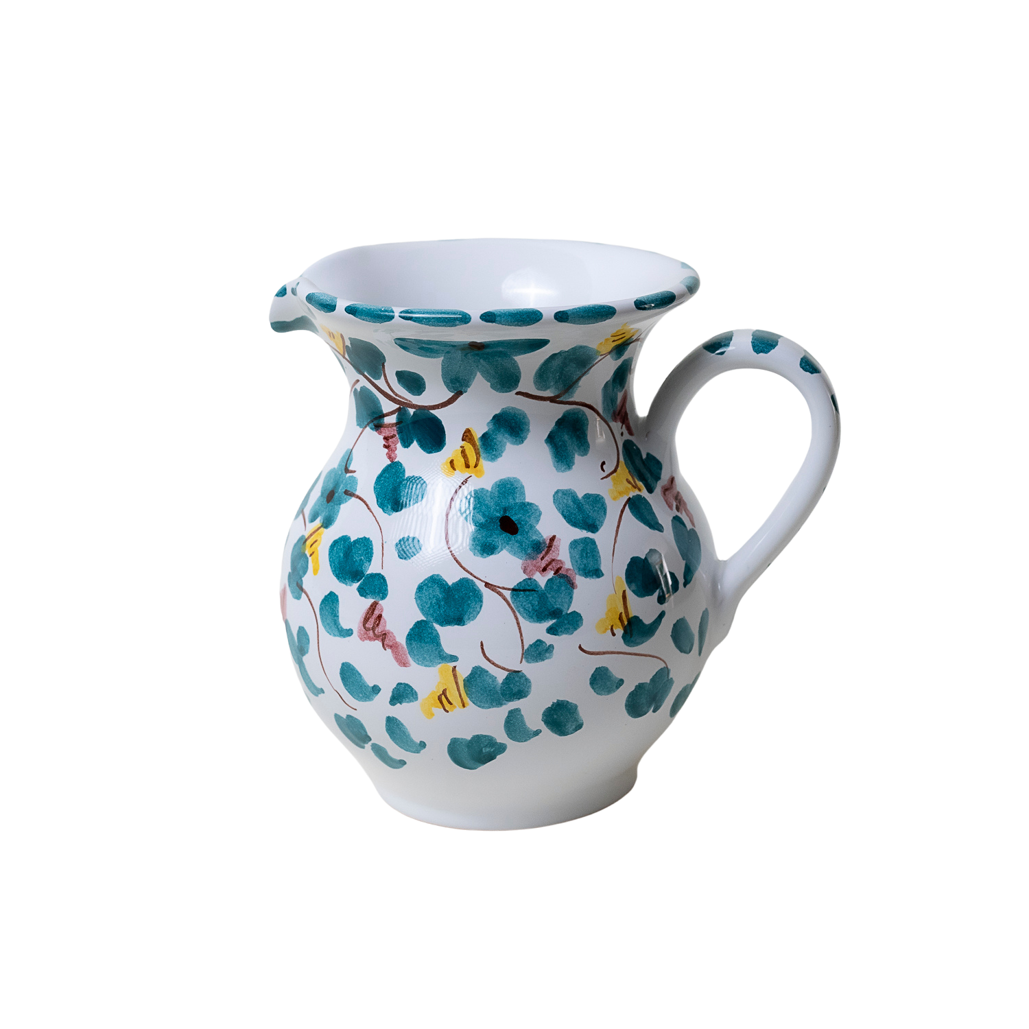 Carafe Deruta vert turquoise foncé