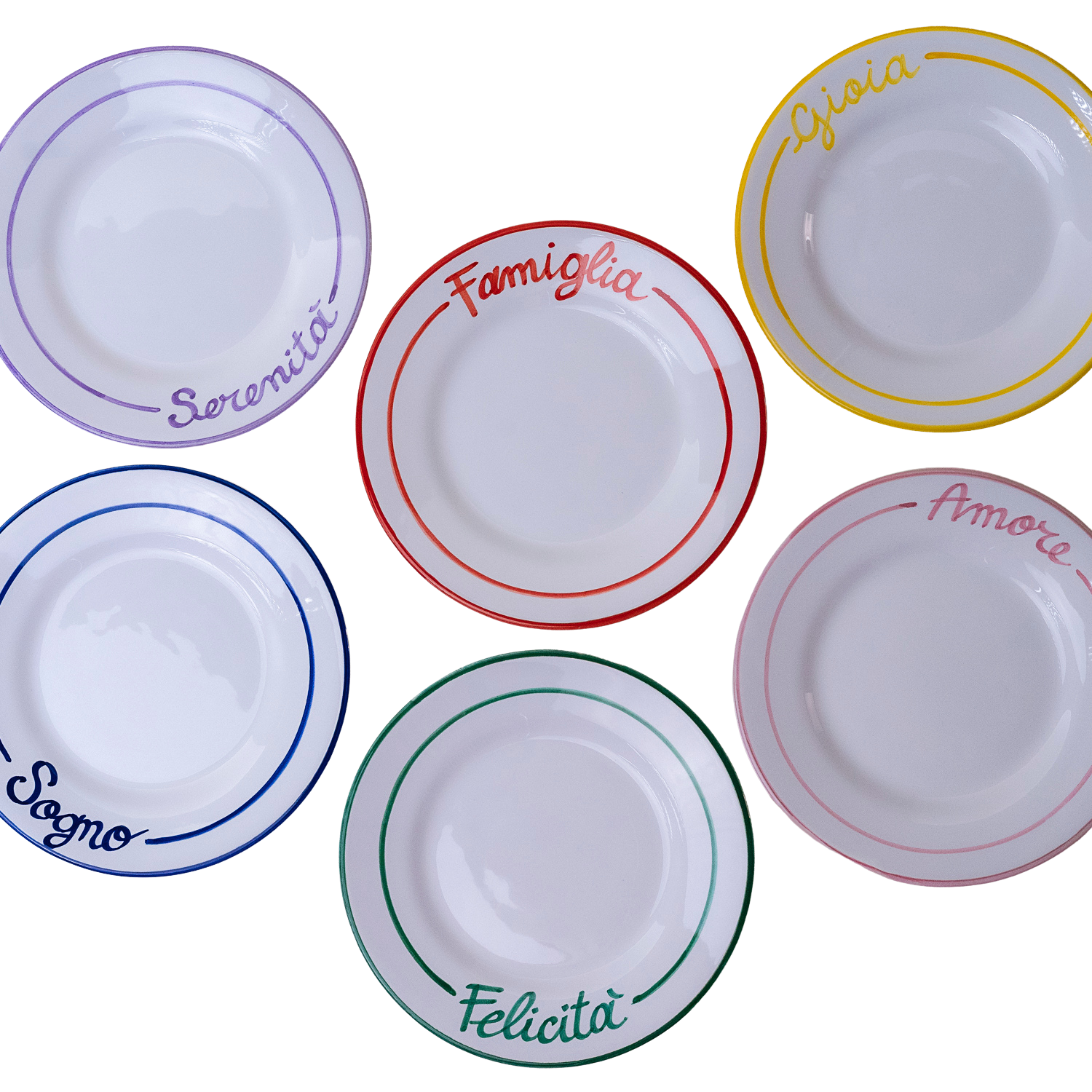 Set de 6 assiettes MESSAGGIO