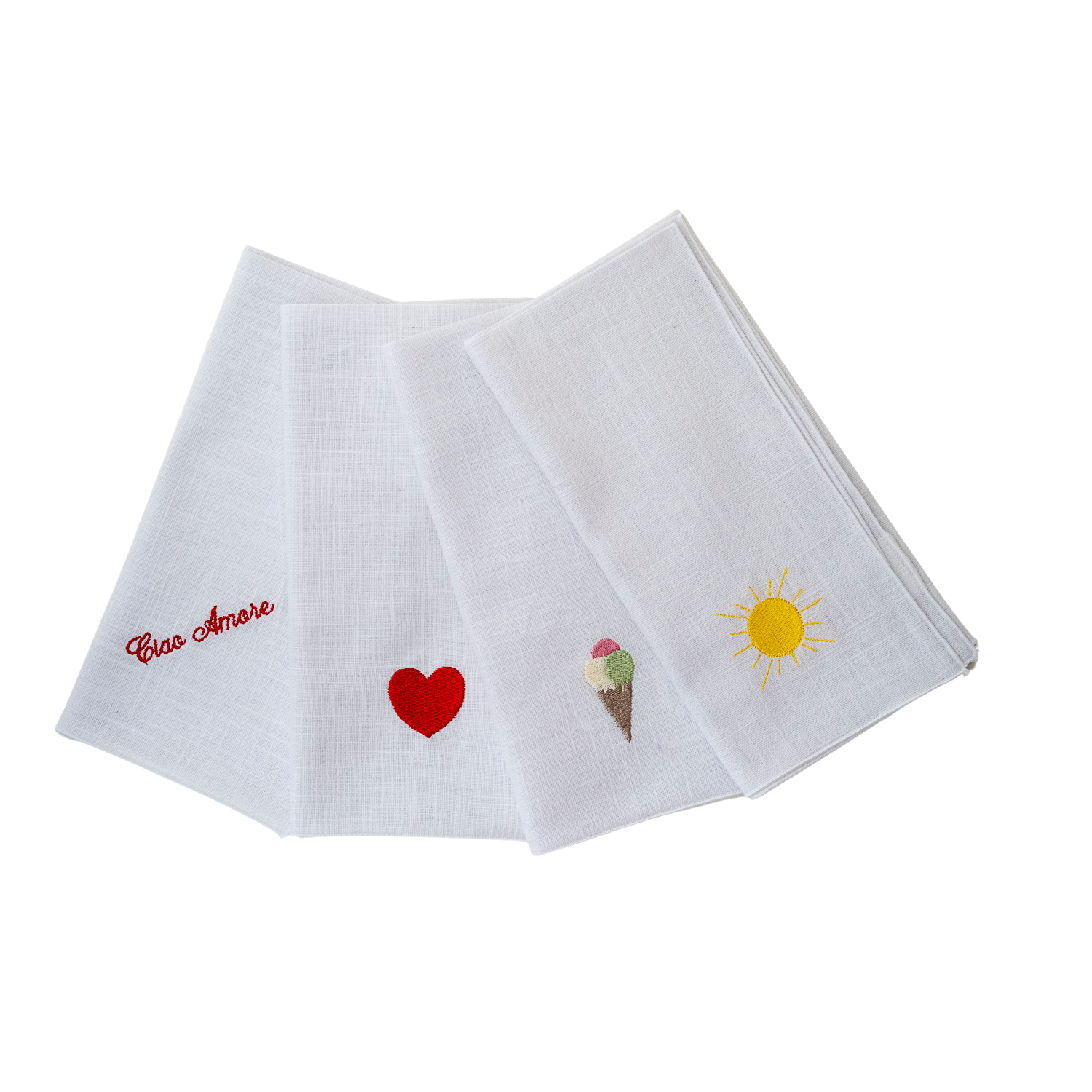Set de 4 serviettes de table - Collection" La vita è Bella"