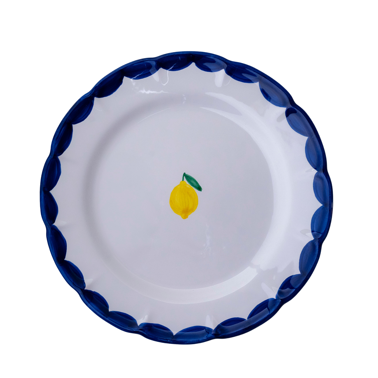 Grande assiette  Sorrento Limone bleue