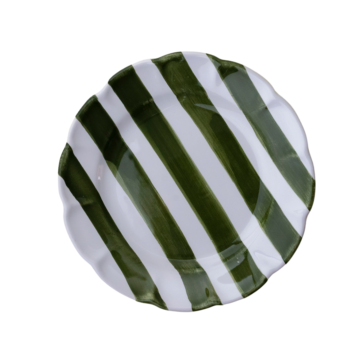 Petite assiette Amalfi rayure verte