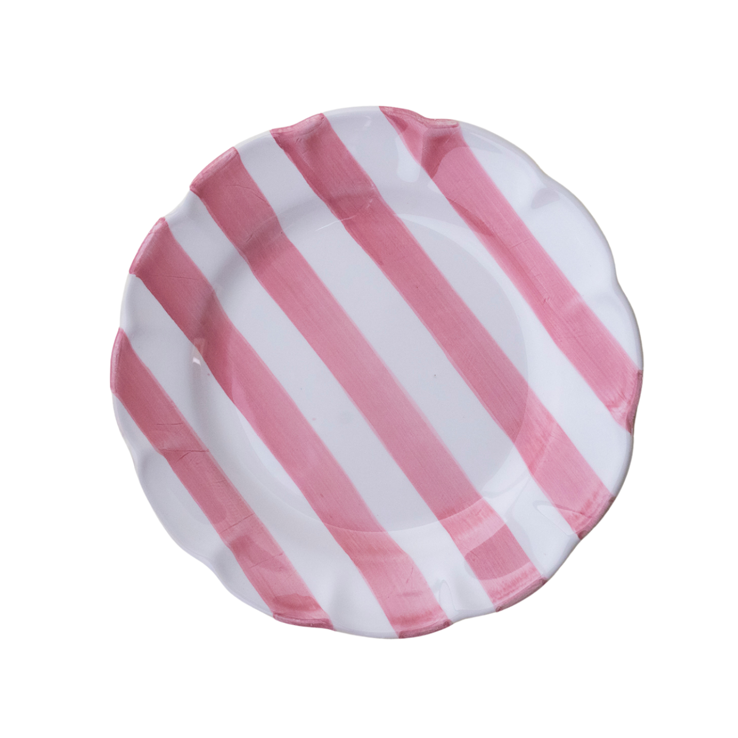 Petite assiette Amalfi rayure rose