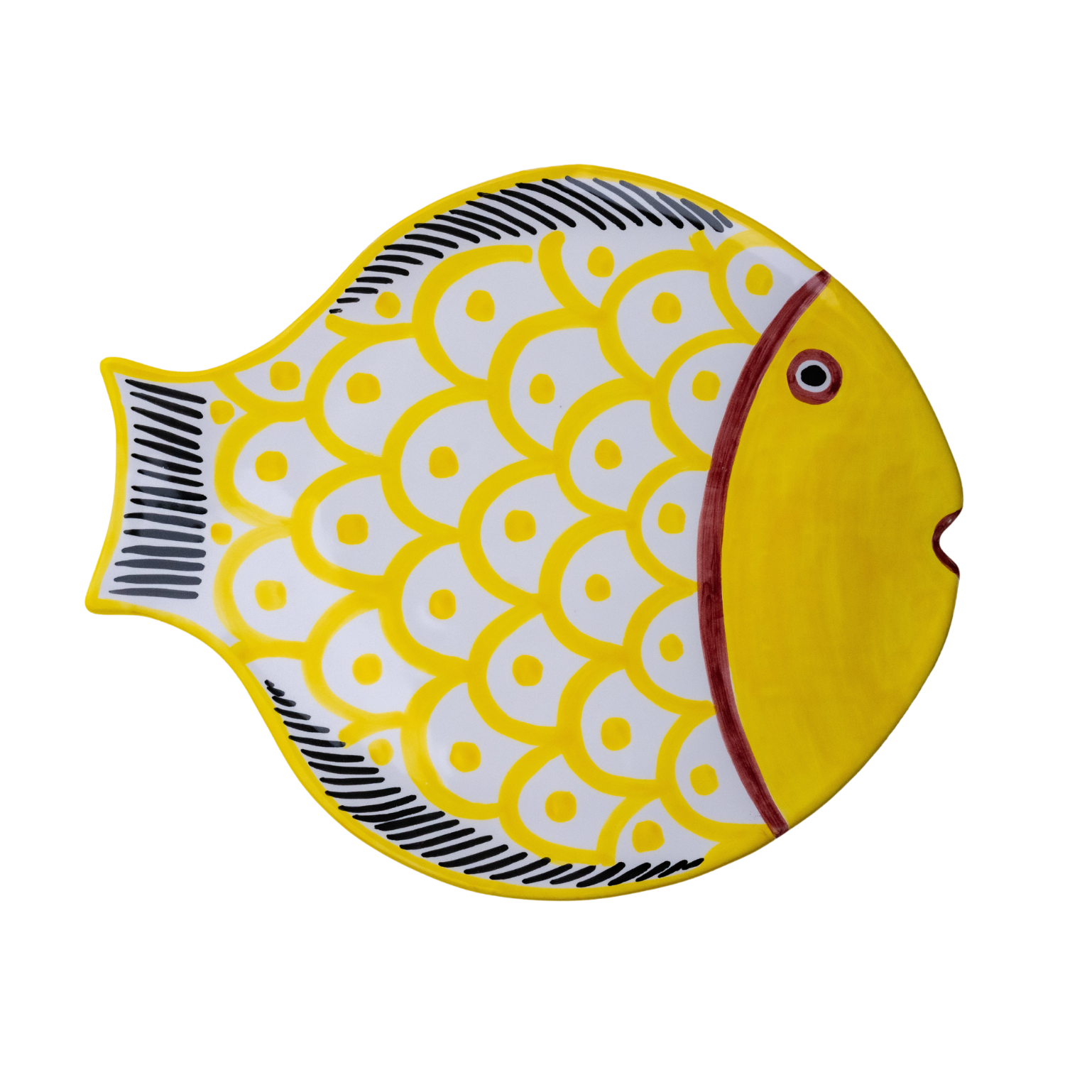 Plat de service poisson jaune