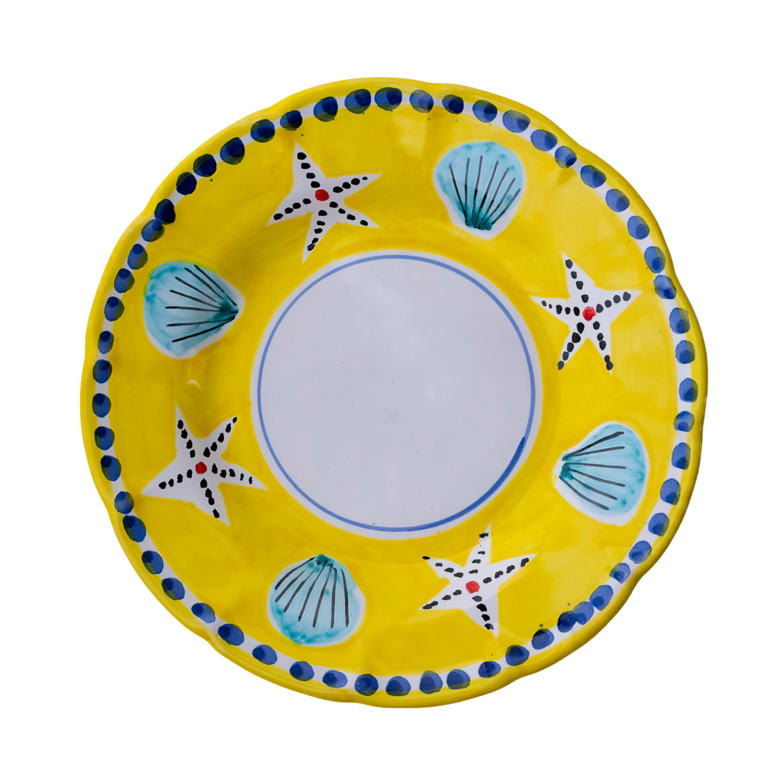 Deep plate Positano fish burgundy 