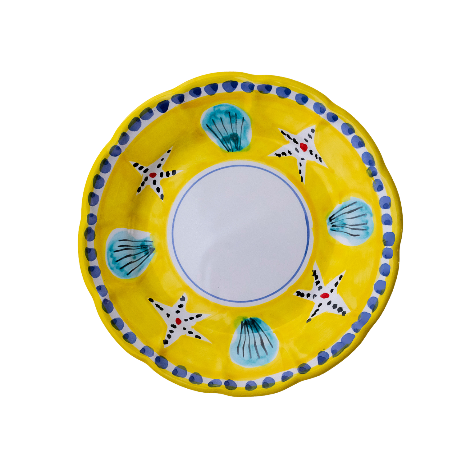 Petite Assiette Positano corolle conchiglia Jaune