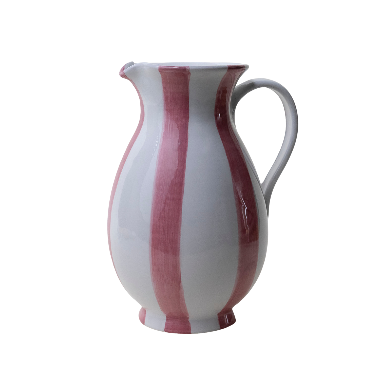 Carafe Amalfi Rayure rose
