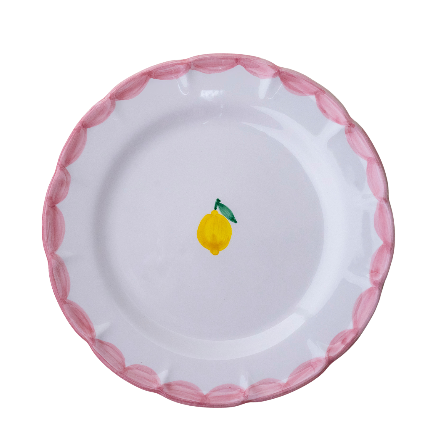 Grande assiette Sorrento Limone rose