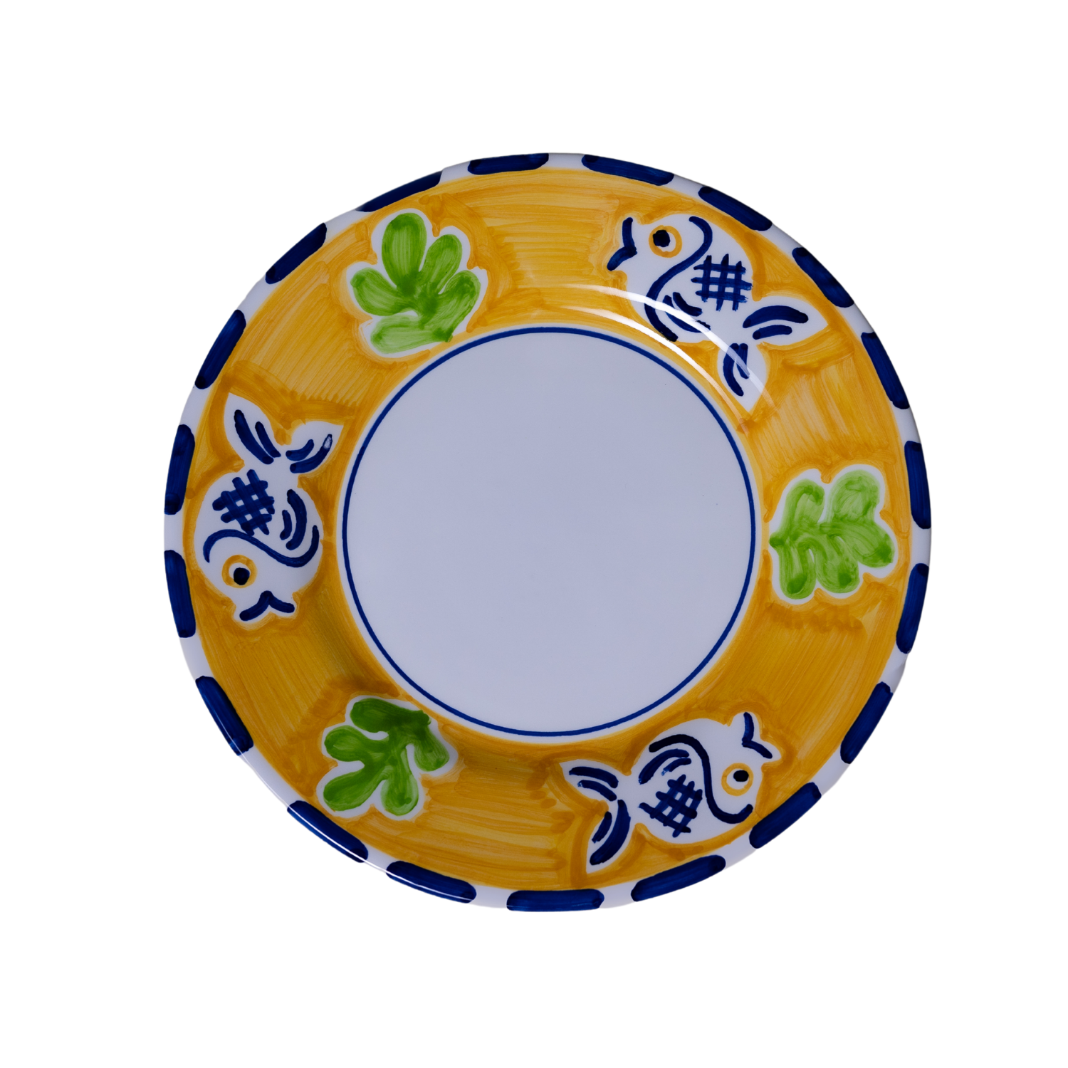 Moyennne assiette Positano Poisson jaune 20 cm