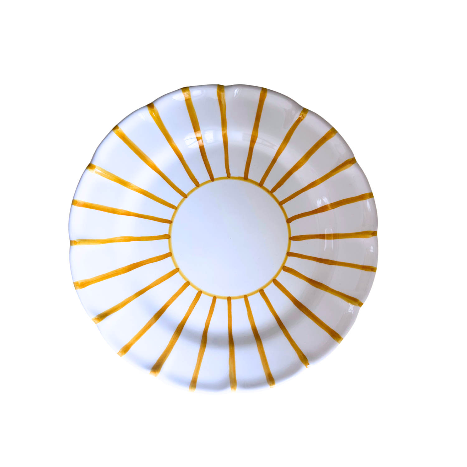 Moyenne assiette 20 cm SOLE rayure ocre