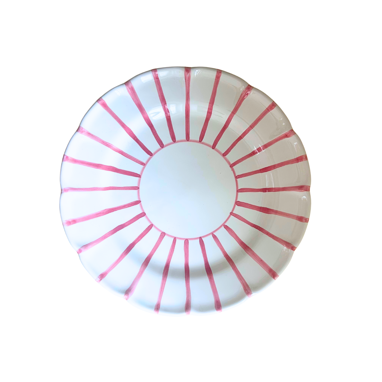 Moyenne assiette 20 cm SOLE rayure rose