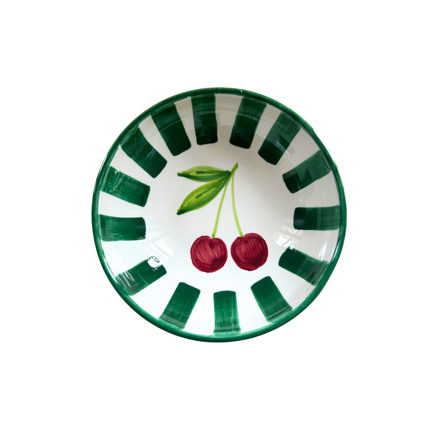 Bol rayure Ciliega vert 14 cm