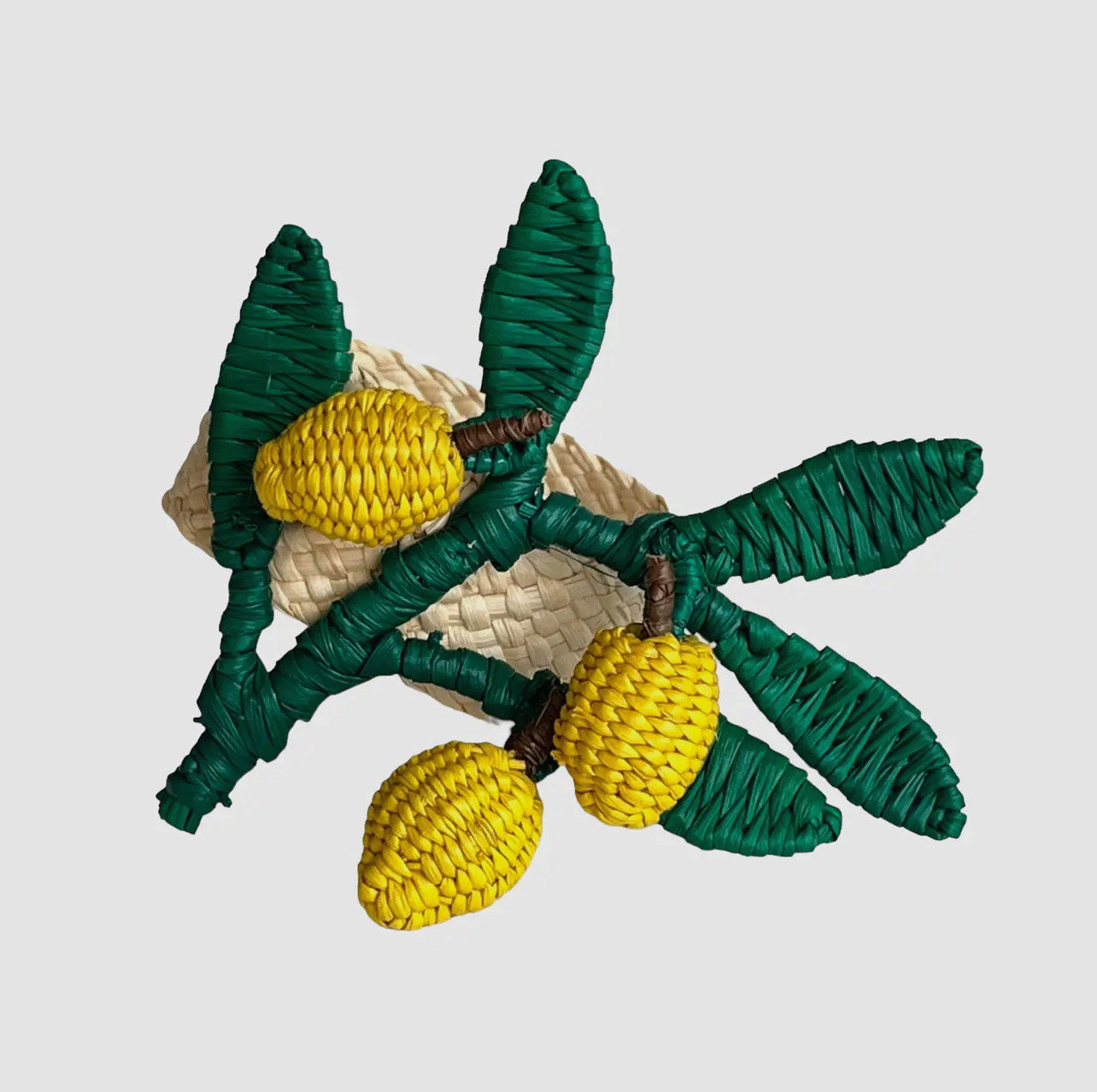 Rond de serviette en forme de branche de citron