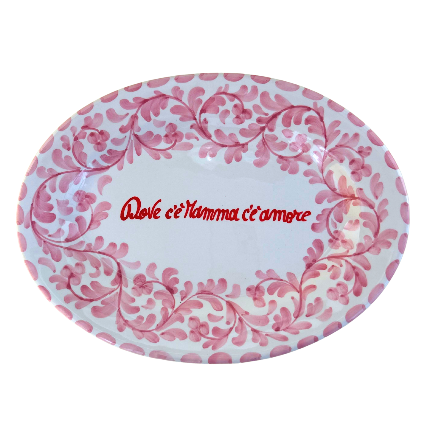 Plat de service ovale Toscana Dove c'è mamma c'è amore
