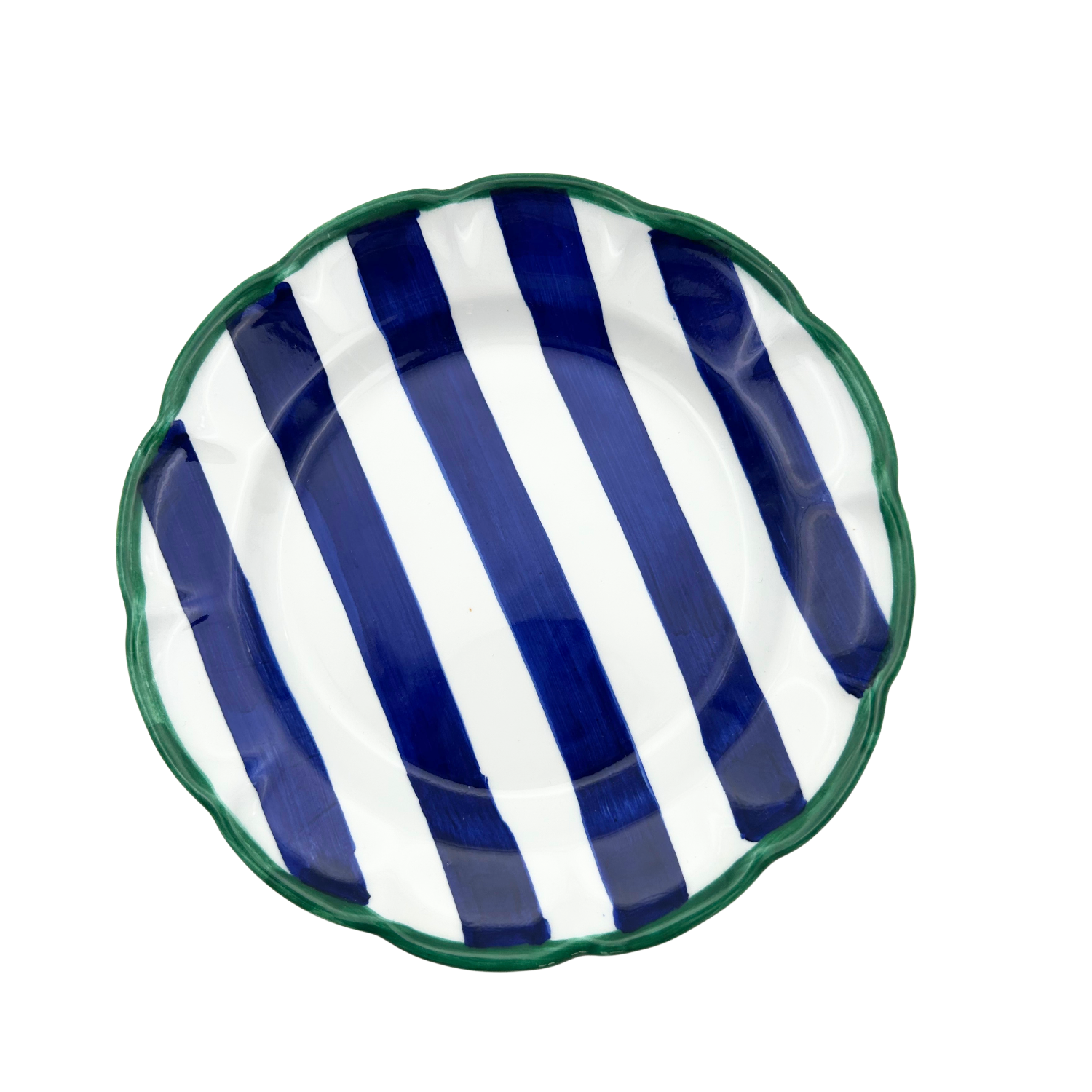 Piattino Amalfi con strisce ocra 