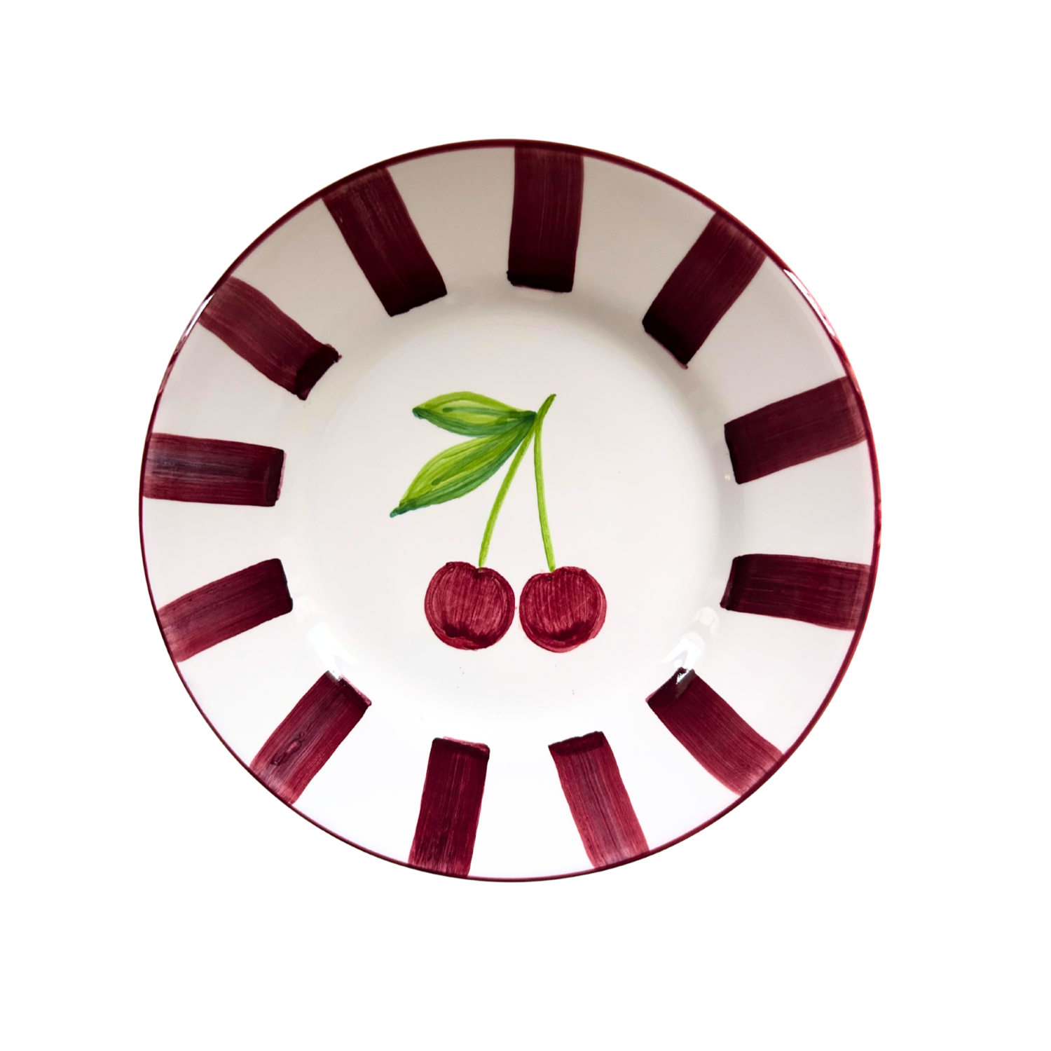 Moyenne assiette Ciliega bordeaux 20 cm