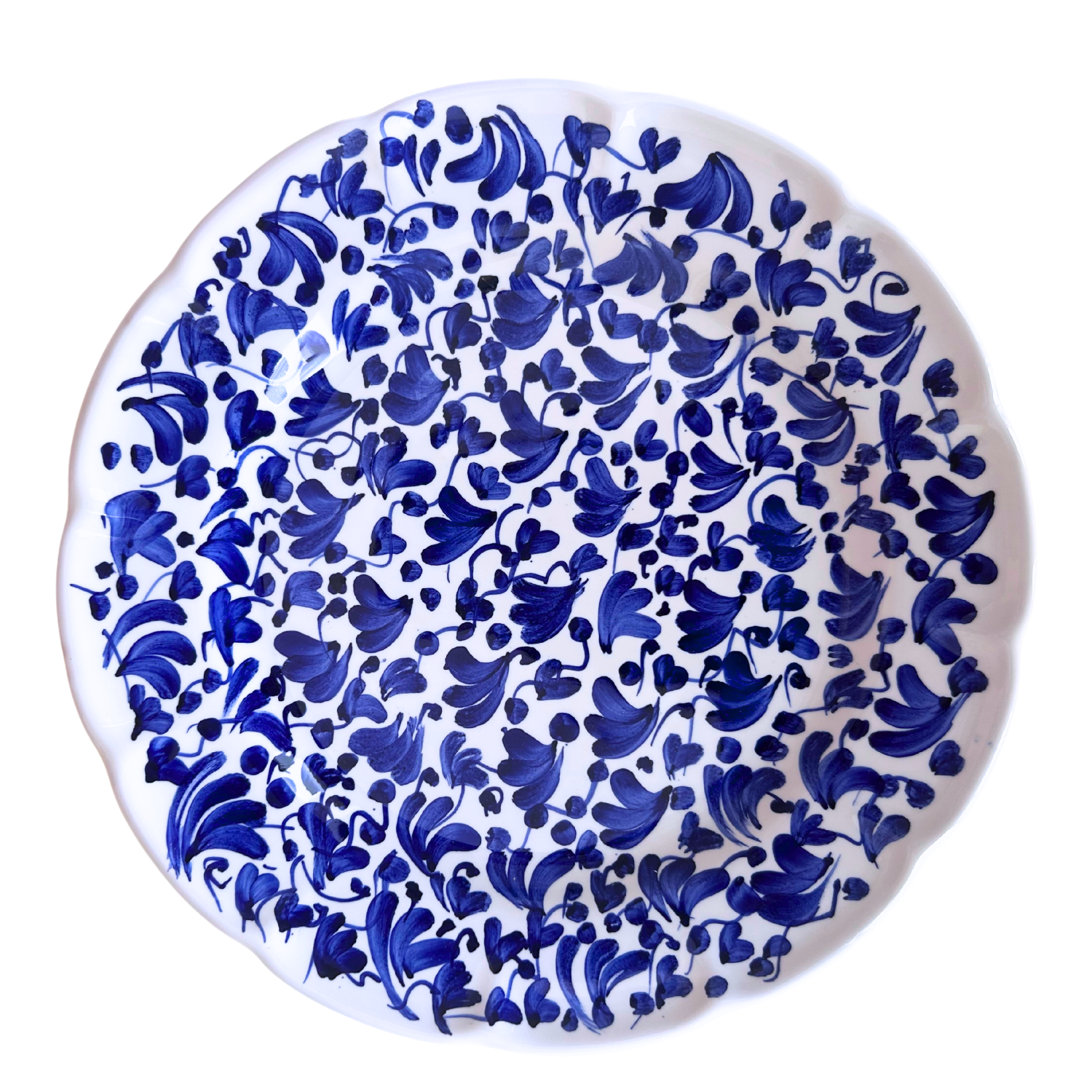Small Amalfi plate with red stripes