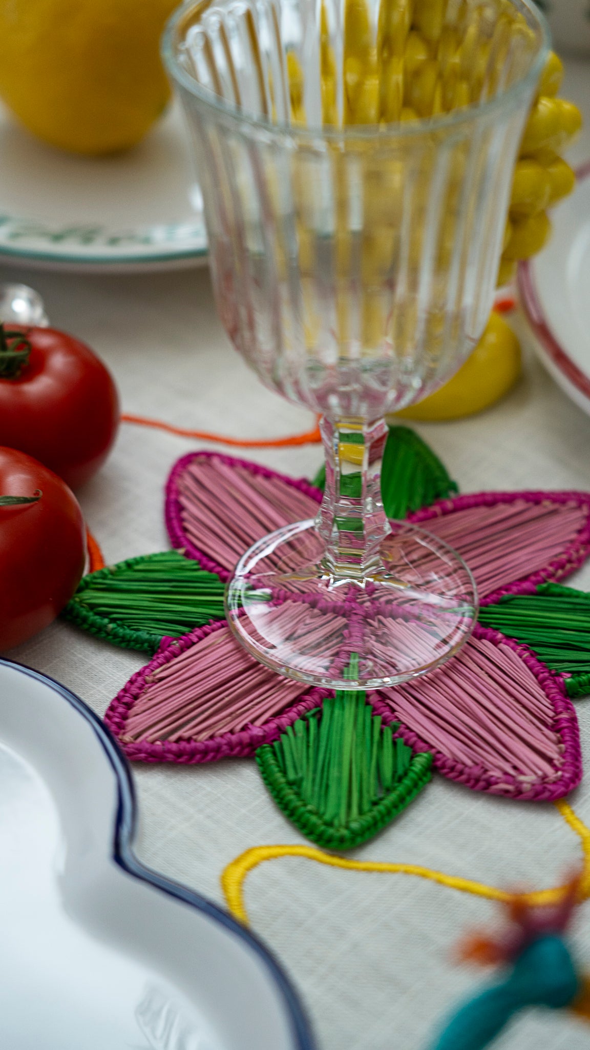 Dessous verre fleur