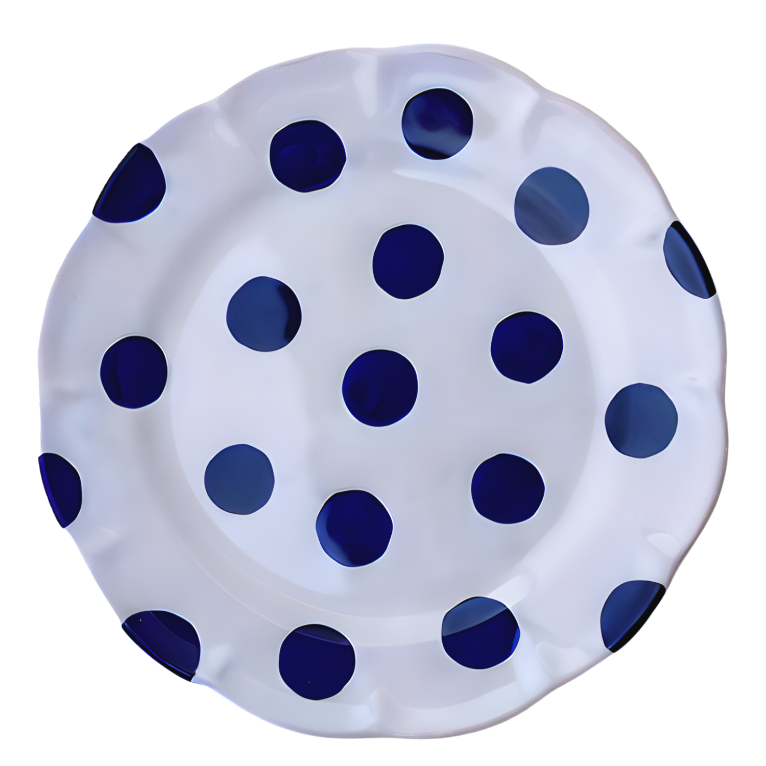 Grande assiette Venezia Pois bleu  