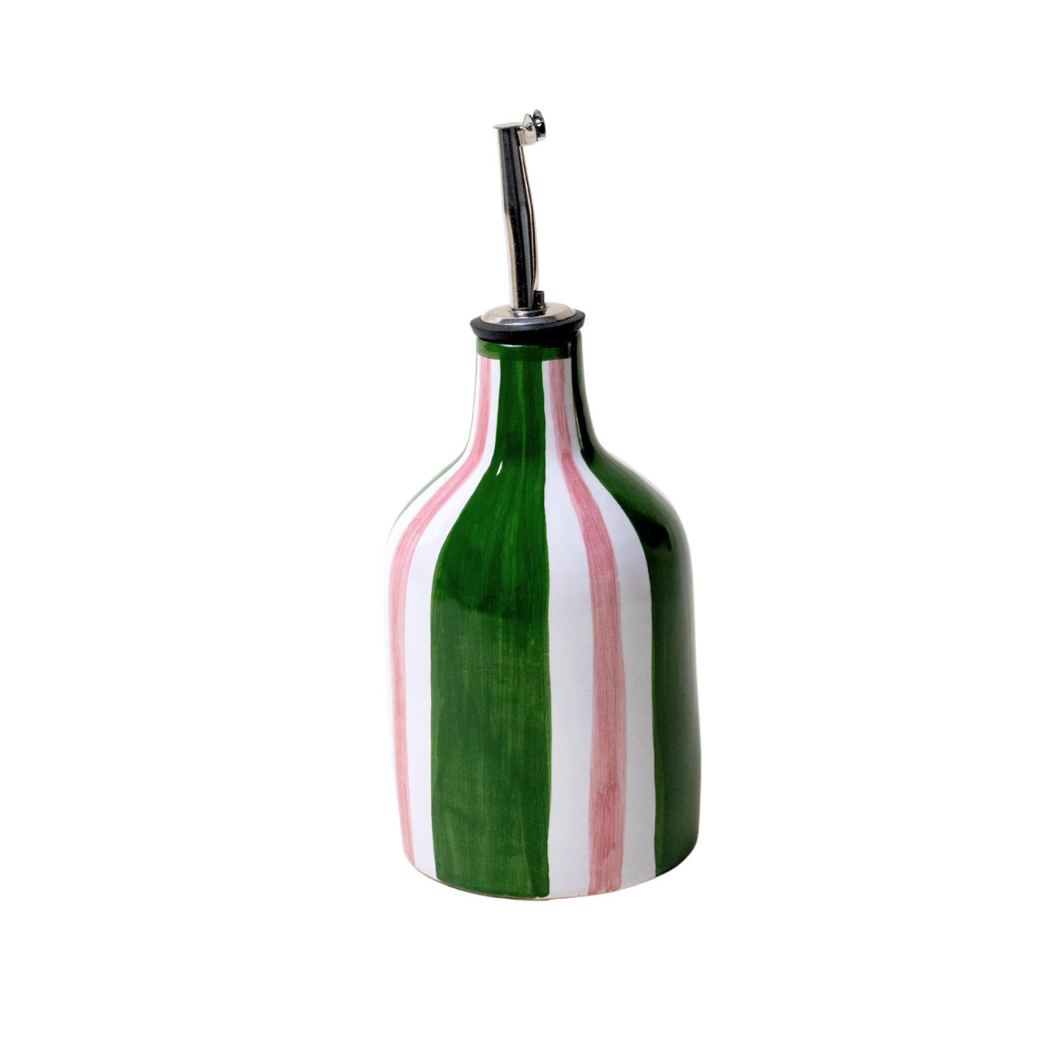 Huilier Amalfi rayure verte et rose