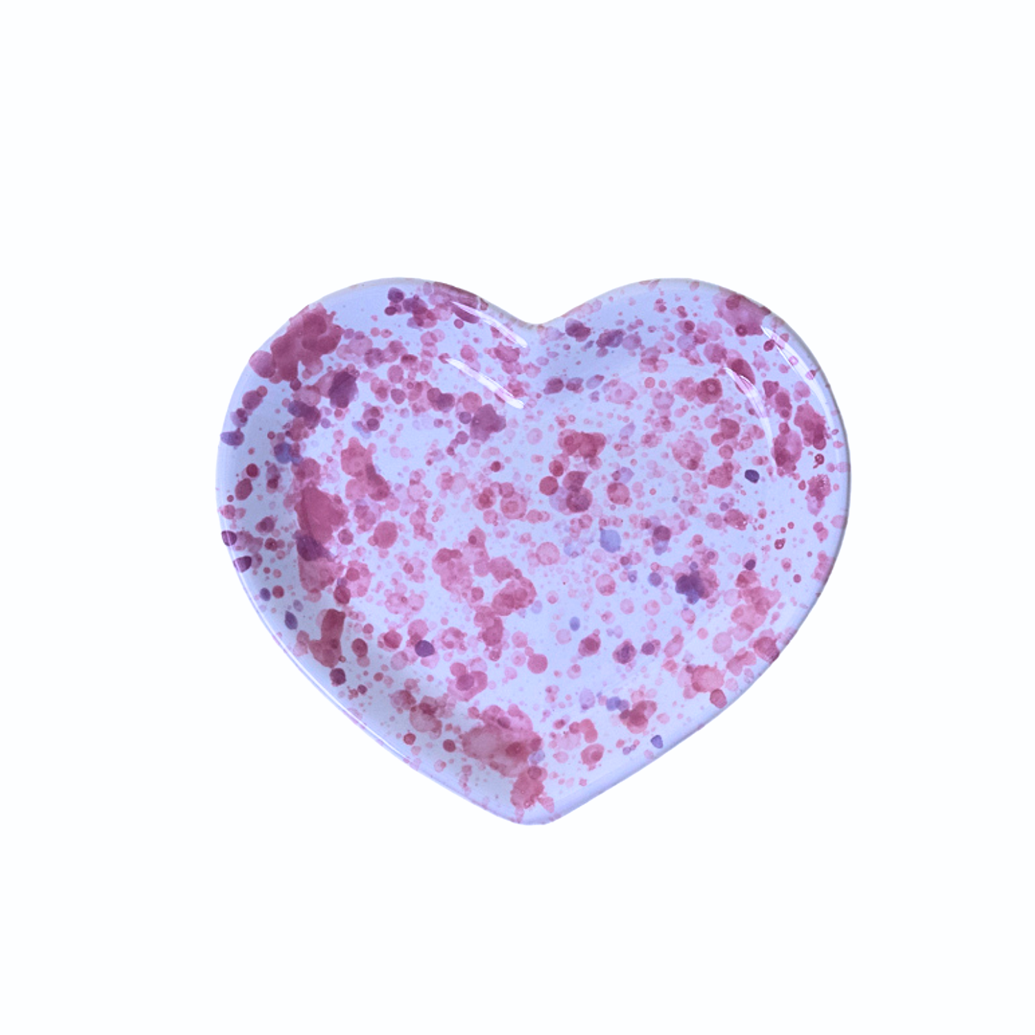 Petite assiette en coeur Ostuni rose 14 cm