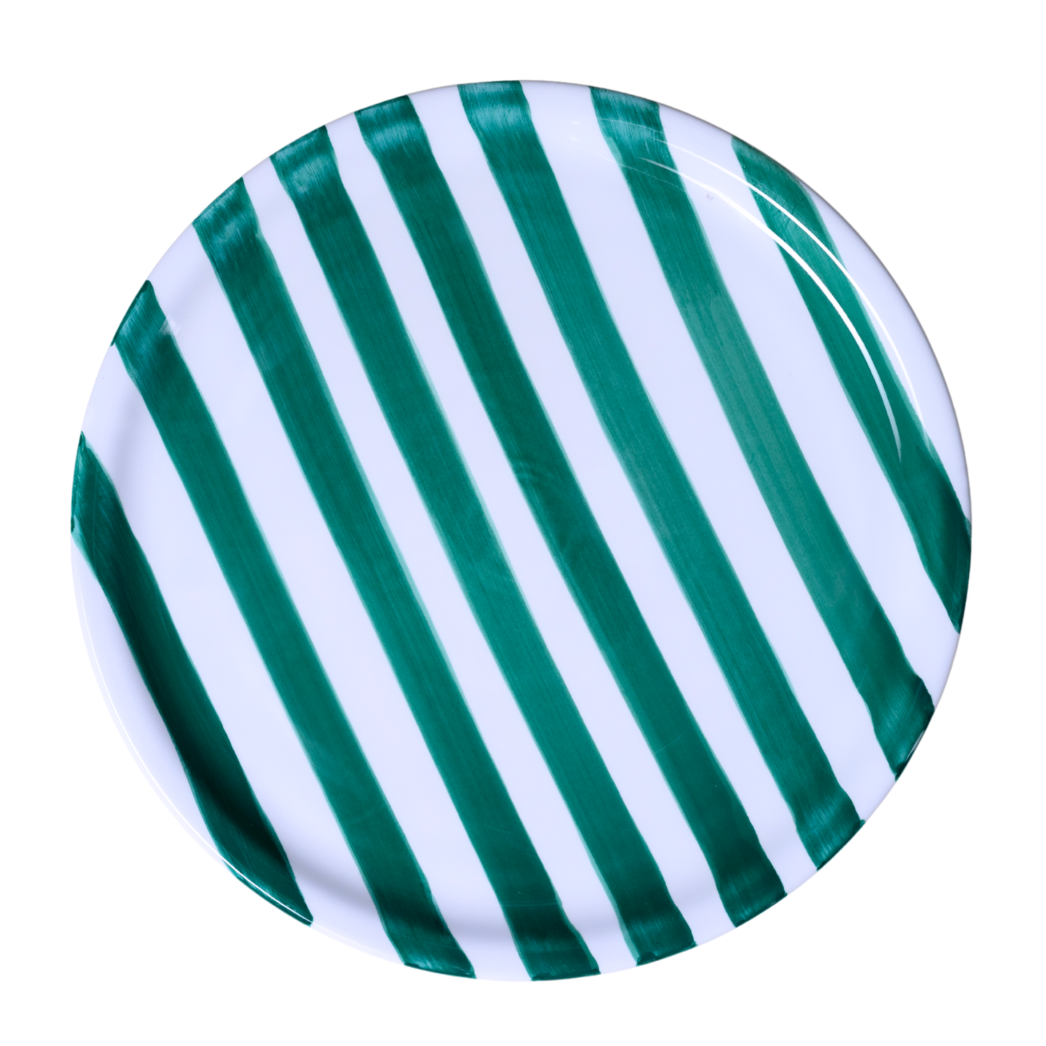 Assiette Pizza Burano rayure verte