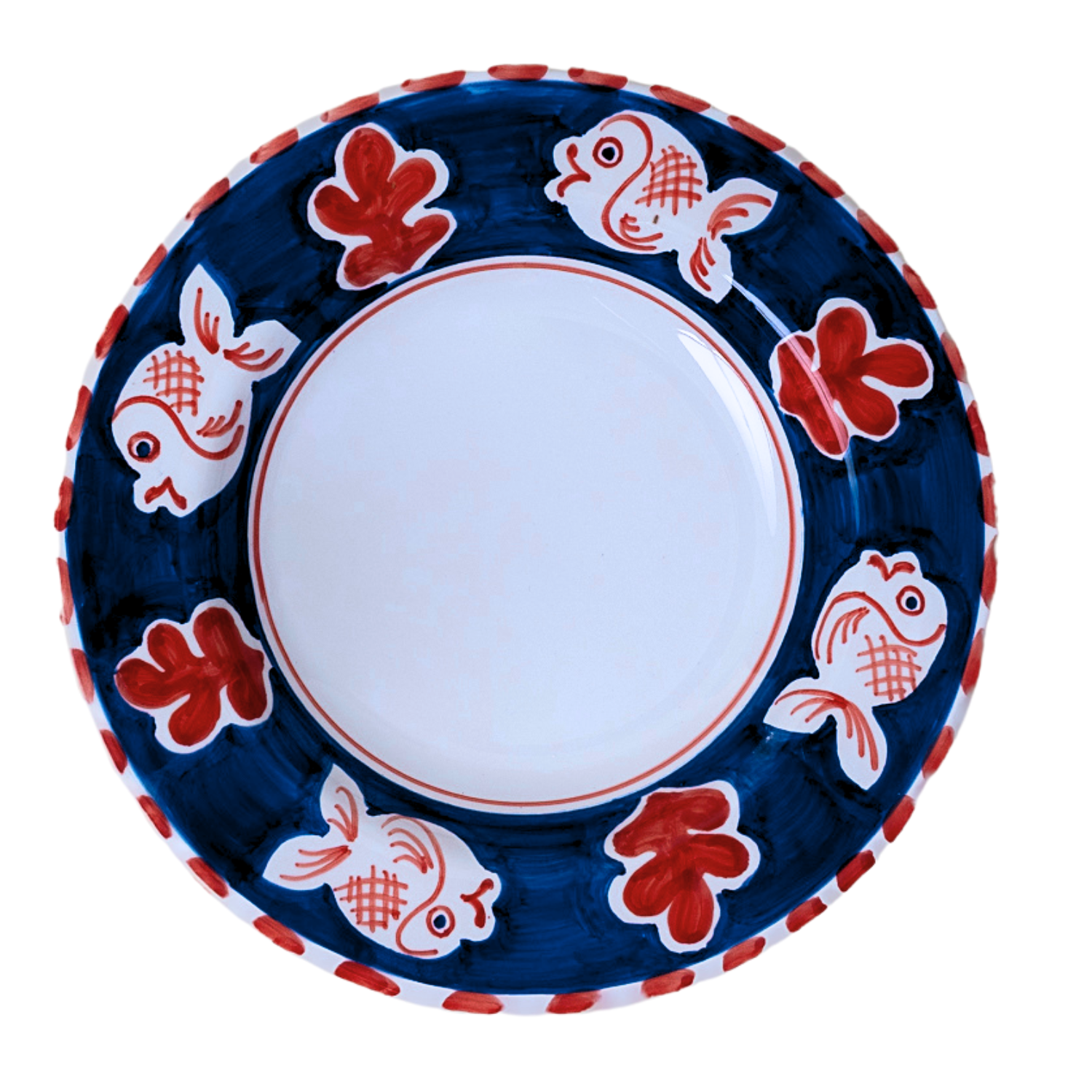 Assiette creuse Positano Poisson bleue