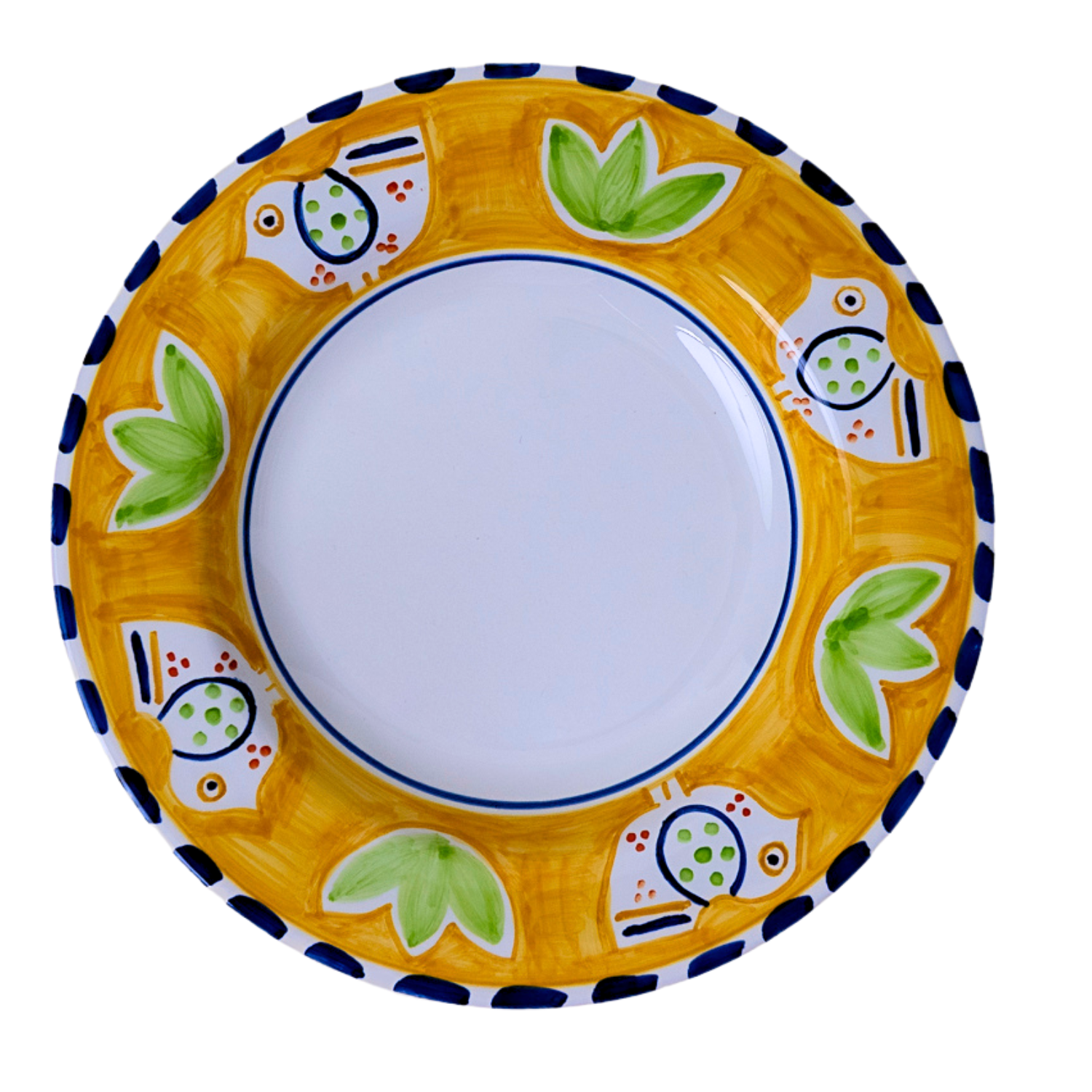 Assiette creuse Positano Poule jaune