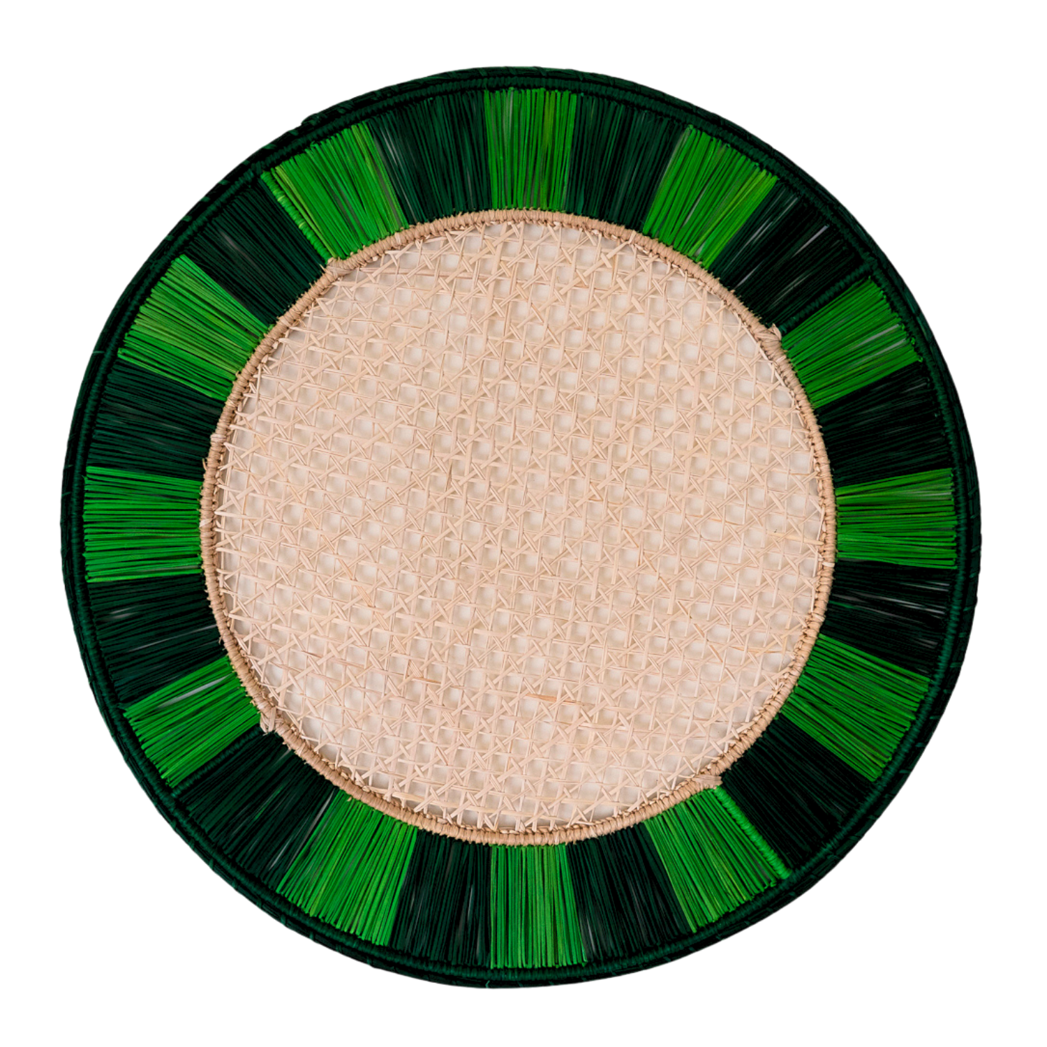 Set de table rayure verte